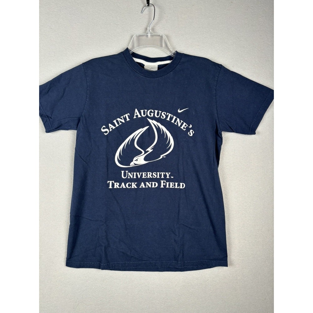 Nike Womens Shirt M Med Blue Saint Augustine Track & Field Big Blue Running 2405